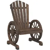 vidaXL Adirondackstol massivt granträ