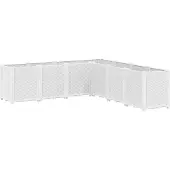 vidaXL Odlingslåda vit 160x160x53 cm PP