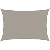 vidaXL Solsegel 160 g/m² rektangulär ljusgrå 5x6 m HDPE