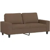 vidaXL 2-sitssoffa brun 140 cm tyg
