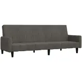 vidaXL 2-sits bäddsoffa mörkgrå sammet 375775
