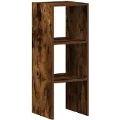 vidaXL Bokhylla stapelbar rökfärgad ek 30x30x80 cm konstruerat trä