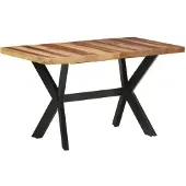 vidaXL Matbord 140x70x75 cm massivt trä med honungsfinish
