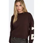 ONLY Sweatshirt vinröd / vit