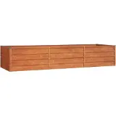 vidaXL Odlingslåda rostig 240x80x45 cm rosttrögt stål