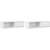vidaXL TV-bänkar 2 st vit 100x31x25,5 cm konstruerat trä