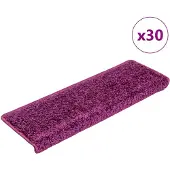 vidaXL Trappmattor 30 st 65x21x4 cm violett rektangulär kant