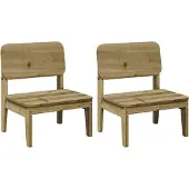 vidaXL Trädgårdsstolar 2 st 60x52,5x72 cm impregnerad furu
