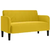 vidaXL Loveseat soffa gul 109 cm sammet