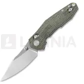 GiantMouse ACE Nazca Green Canvas Micarta pocket knife, Ansø en Voxnaes design