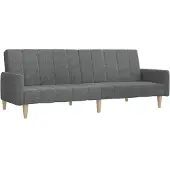 vidaXL 2-sits bäddsoffa ljusgrå tyg 375758