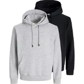 Jack & Jones Sweatshirt 'JJEBRADLEY' gråmelerad / svart