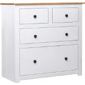 vidaXL Skänk vit 80 x 40 x 83 cm furu Panama-serien