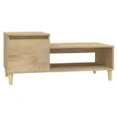 vidaXL Soffbord sonoma-ek 100x50x45 cm konstruerat trä