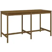 vidaXL Trädgårdsbord honungsbrun 203,5x90x110 cm massiv furu