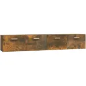 vidaXL Väggskåp 2 st rökfärgad ek 100x36,5x35 cm konstruerat trä