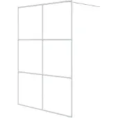 vidaXL Duschvägg vit 140x195 cm klart ESG-glas