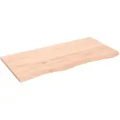 vidaXL Bordsskiva 100x50x2 cm obehandlad massiv ek