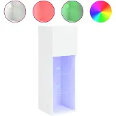 vidaXL Tv-skåp med LED vit 30,5x30x90 cm