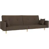 vidaXL Soffa-säng för 2 personer med två kuddar, Dagbädd med ryggstöd, Gästsäng med ben för sovrum och vardagsrum, Modern, 375747
