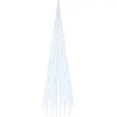vidaXL Julgran På Flaggstång Kallvit 1134 Leds 800 Cm