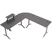 24hShop Gamingbord Hörn med kolfibertextur - Svart