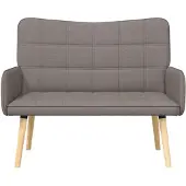 vidaXL Tvåsitssoffa Taupe 115 x 61 x 87 cm tyg