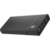 Green Cell GC PowerPlay Ultra Powerbank 26800 mAh Quick Charge 3.0, Power Delivery LiPo USB-C, USB-A Svart Statusindikering, Kan laddas och laddas ur samtidigt