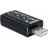 DeLOCK - Ljudkort - 24-bitars - 96 kHz - 7.1 - USB 2.0 - CM6533