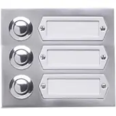 Grothe 55533 Klockknapp med namnskylt Aluminium (eloxerad)
