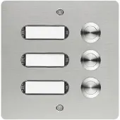 Grothe 55403 Klockknapp med namnskylt Rostfritt stål V2A