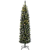 Vidaxl Konstgjord, Smal Julgran, 150 LED-lampor, 120 cm