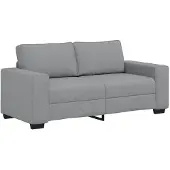 vidaXL 2-sitssoffa ljusgrå 180x77x82 cm tyg