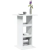 vidaXL Barbord med hyllor vit 60x60x102 cm