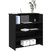 vidaXL Receptionsdisk svart ek 100x50x103,5 cm konstruerat trä