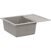 vidaXL Diskho Grå 620 x 500 mm 80% Kvarts och 20% Resin