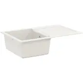vidaXL Diskho Vit 780 x 500 mm 80% Kvarts och 20% Resin
