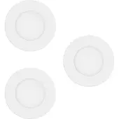Eglo connect Smart LED-inbyggnadslampa Fueva-Z, vit, 3-pack dimbar, Vitt / opal, Vardagsrum / matsal, Metall, Modern, Smarta hem inbyggnadsspotlight
