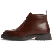 Tommy Hilfiger Leather Moc Toe Lace Up Chukka Boots