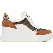 Michael Kors Låg sneaker 'EMMY' karamell / mörkbrun / guld / vit