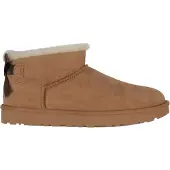 Ugg för kvinnor. 1185491 Boots i skinn Ultra Mini Bailey Bow brun (40), Hud, Karta, Ingen, Casual, Hemkläder