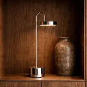 Dyberg Larsen Bordslampa , MOOVELIGHT, dimbara, Krom, Vardagsrum, Metall, Design