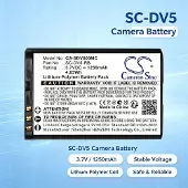 Cameron Sino Batteri till Kamera för PatrolEyes SC-DV5, SC-DV5-2
