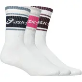 Asics unisex. 3033C295 Pack 3 Calcetines Logo Crew vit (S), Hemkläder, Deportivo, Bomull