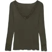 Vero Moda Skye Långärmad T-shirt Med V-ringning