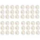 ISTOVO Servettring 48-Delad Set, Vit Pearl BröLlopsservettspäNne Bordsdekoration