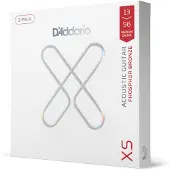 D'addario And Co Akustiska Gitarrsträngar, XS Phosphor Bronze Coated, XSAPB1356-3P, Medium Gauge 13-56, 6-strängsset, 3-pack