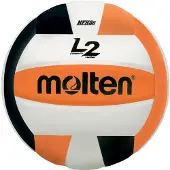 Molten Premium L2 Volleyboll, NFHS Godkänd, Orange/Svart/Vit