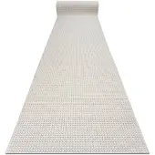 Rugsx Löpare CASABLANCA LOOP vit, ögla, mjuk - 100cm 100x440 cm