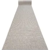 Rugsx Löpare CASABLANCA LOOP vit / beige, ögla, mjuk 100cm 100x570 cm